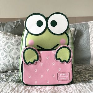 Loungefly Keroppi 3D Gingham Mini Backpack NWT
